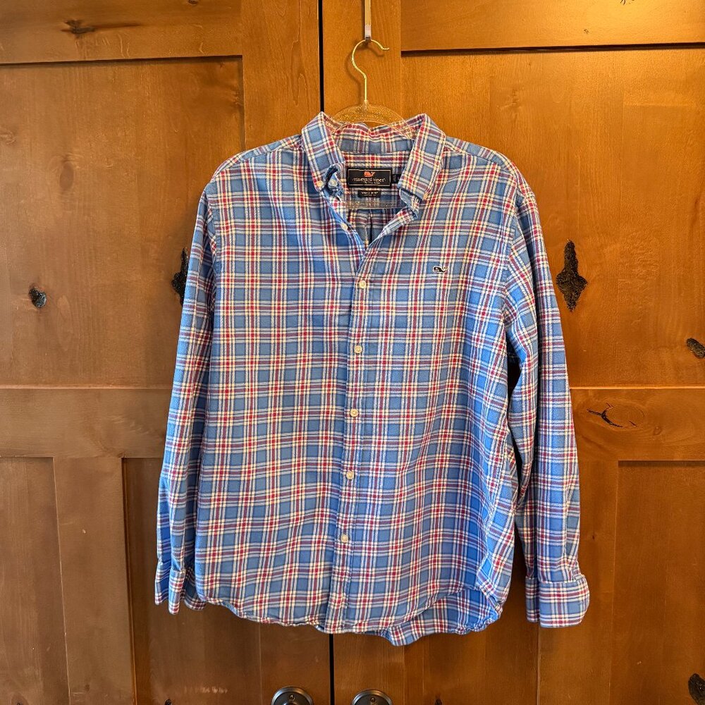 Vinyard Vines 100% Cotton "Whale Shirt" Casual Longsleeve buttondown Mens  L